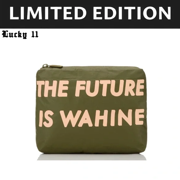ALOHA Collection Lucky 11 Anniversary Small Pouch Future is Wahine - Picture 1 of 6